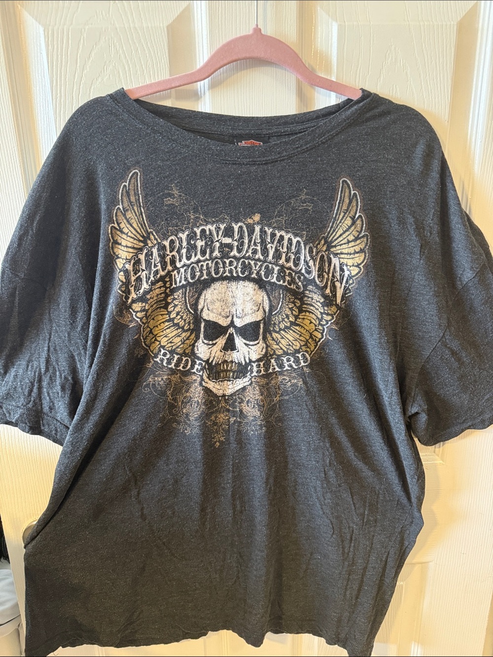 Harley-Davidson Black Skull & Wing Graphic Short Sleeve Tee